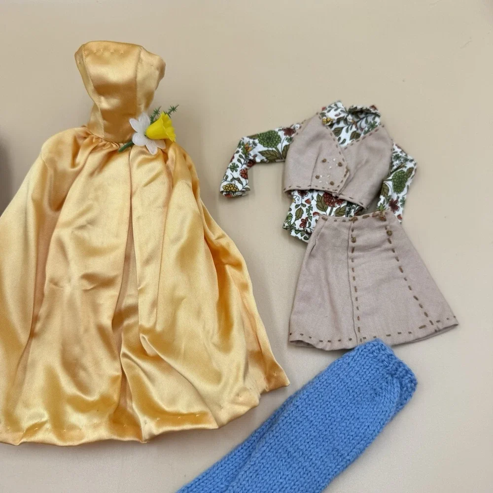 Vintage Barbie Doll Clothes Lot Mattel 1960s Handmade Dress Bouquet